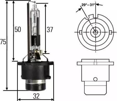 HELLA 8GS 007 001-121 - Lampa furqanavto.az