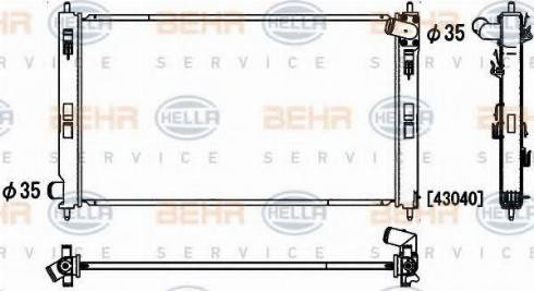 HELLA 8MK 376 900-681 - Radiator, mühərrikin soyudulması furqanavto.az