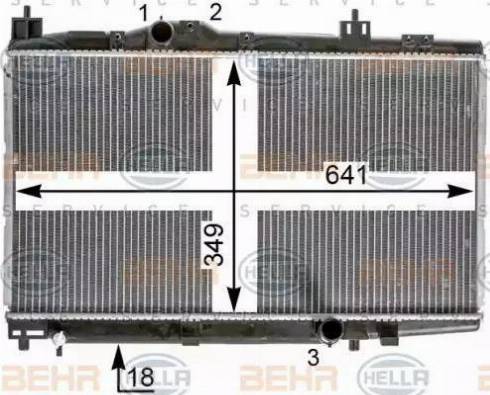 HELLA 8MK 376 900-344 - Radiator, mühərrikin soyudulması furqanavto.az