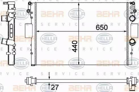 HELLA 8MK 376 900-234 - Radiator, mühərrikin soyudulması furqanavto.az