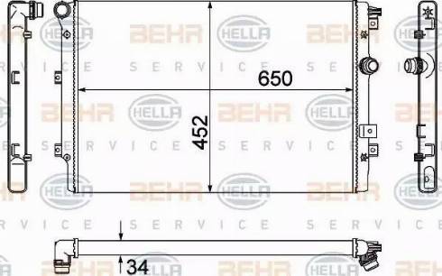 HELLA 8MK 376 901-021 - Radiator, mühərrikin soyudulması furqanavto.az