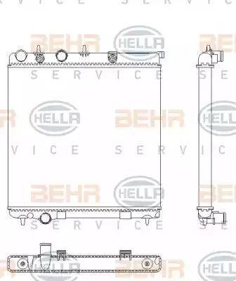 HELLA 8MK 376 901-071 - Radiator, mühərrikin soyudulması furqanavto.az