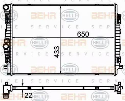 HELLA 8MK 376 901-384 - Radiator, mühərrikin soyudulması furqanavto.az