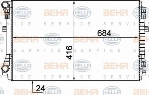 HELLA 8MK 376 901-375 - Radiator, mühərrikin soyudulması furqanavto.az