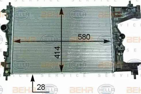 HELLA 8MK 376 910-224 - Radiator, mühərrikin soyudulması furqanavto.az