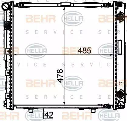 HELLA 8MK 376 888-444 - Radiator, mühərrikin soyudulması furqanavto.az