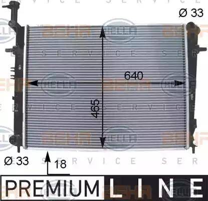 HELLA 8MK 376 790-111 - Radiator, mühərrikin soyudulması furqanavto.az