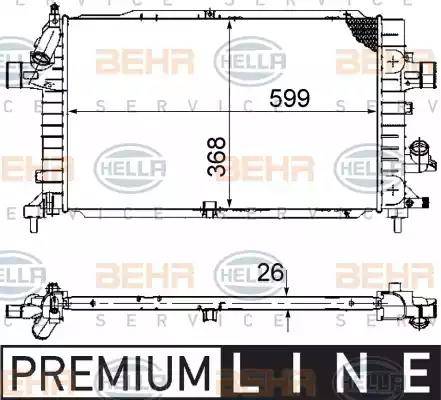 HELLA 8MK 376 745-791 - Radiator, mühərrikin soyudulması furqanavto.az