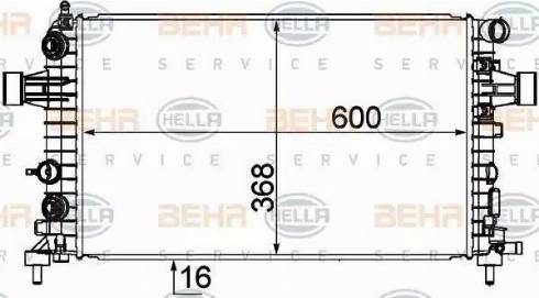 HELLA 8MK 376 745-771 - Radiator, mühərrikin soyudulması furqanavto.az