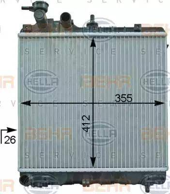 HELLA 8MK 376 754-501 - Radiator, mühərrikin soyudulması furqanavto.az