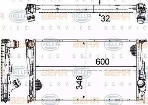 HELLA 8MK 376 754-004 - Radiator, mühərrikin soyudulması furqanavto.az