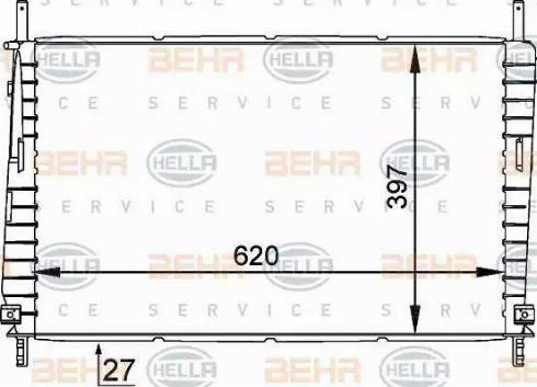 HELLA 8MK 376 755-301 - Radiator, mühərrikin soyudulması furqanavto.az