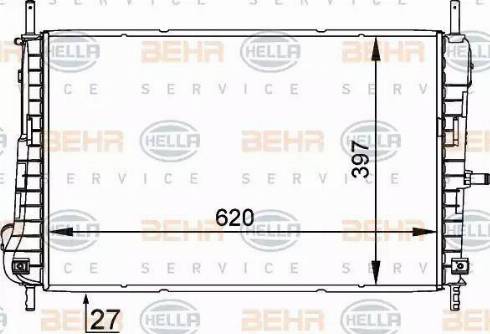 HELLA 8MK 376 755-291 - Radiator, mühərrikin soyudulması furqanavto.az