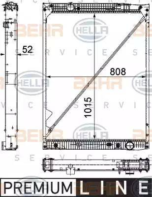 HELLA 8MK 376 756-151 - Radiator, mühərrikin soyudulması furqanavto.az