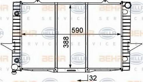 HELLA 8MK 376 753-531 - Radiator, mühərrikin soyudulması furqanavto.az