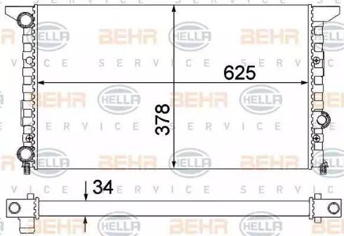 HELLA 8MK 376 753-271 - Radiator, mühərrikin soyudulması furqanavto.az