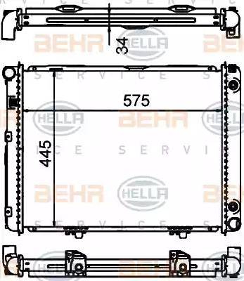 HELLA 8MK 376 769-701 - Radiator, mühərrikin soyudulması furqanavto.az