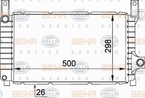 HELLA 8MK 376 764-481 - Radiator, mühərrikin soyudulması furqanavto.az