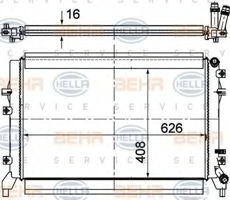 HELLA 8MK 376 764-624 - Radiator, mühərrikin soyudulması furqanavto.az