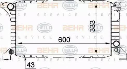 HELLA 8MK 376 764-011 - Radiator, mühərrikin soyudulması furqanavto.az