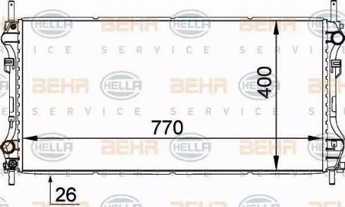 HELLA 8MK 376 764-111 - Radiator, mühərrikin soyudulması furqanavto.az