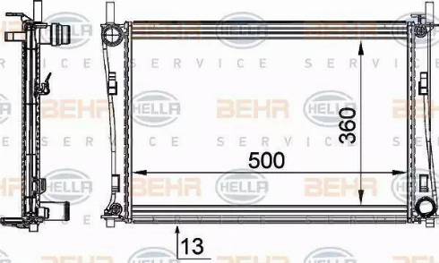 HELLA 8MK 376 764-314 - Radiator, mühərrikin soyudulması furqanavto.az