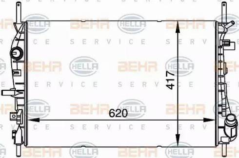 HELLA 8MK 376 764-381 - Radiator, mühərrikin soyudulması furqanavto.az