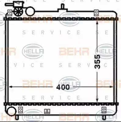 HELLA 8MK 376 768-491 - Radiator, mühərrikin soyudulması furqanavto.az