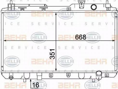 HELLA 8MK 376 768-281 - Radiator, mühərrikin soyudulması furqanavto.az