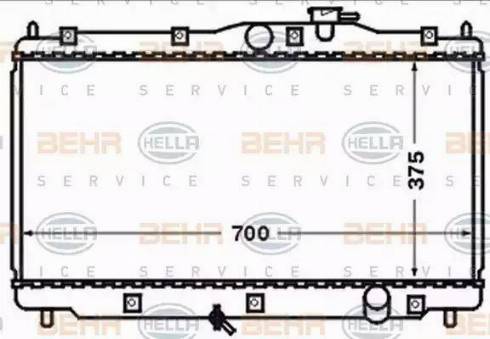 HELLA 8MK 376 768-231 - Radiator, mühərrikin soyudulması furqanavto.az