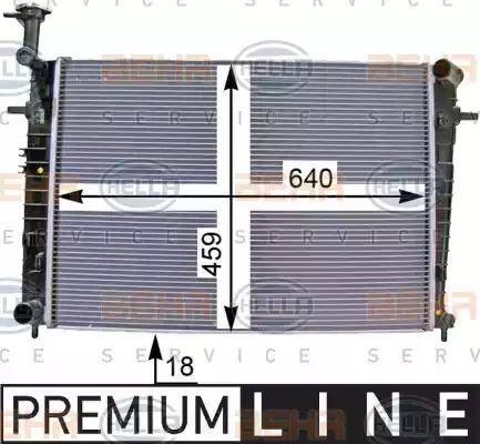 HELLA 8MK 376 763-651 - Radiator, mühərrikin soyudulması furqanavto.az