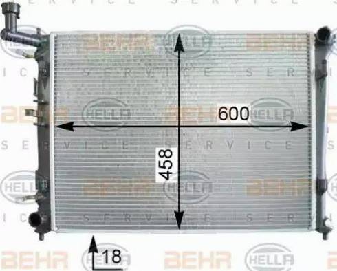 HELLA 8MK 376 763-714 - Radiator, mühərrikin soyudulması furqanavto.az