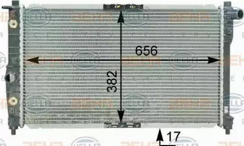 HELLA 8MK 376 762-571 - Radiator, mühərrikin soyudulması furqanavto.az