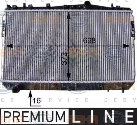 HELLA 8MK 376 762-691 - Radiator, mühərrikin soyudulması www.furqanavto.az