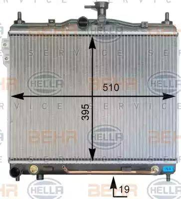 HELLA 8MK 376 762-011 - Radiator, mühərrikin soyudulması furqanavto.az