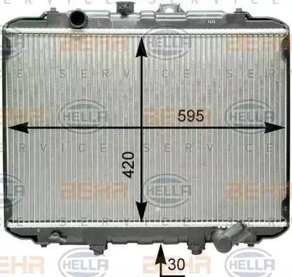 HELLA 8MK 376 762-381 - Radiator, mühərrikin soyudulması furqanavto.az