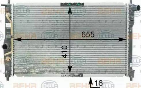 HELLA 8MK 376 762-711 - Radiator, mühərrikin soyudulması furqanavto.az