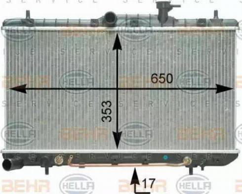 HELLA 8MK 376 762-771 - Radiator, mühərrikin soyudulması furqanavto.az