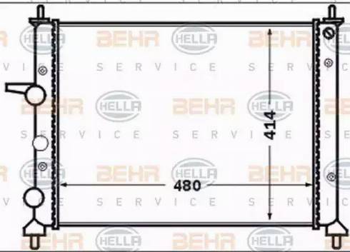 HELLA 8MK 376 767-591 - Radiator, mühərrikin soyudulması furqanavto.az