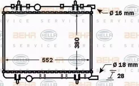 HELLA 8MK 376 767-071 - Radiator, mühərrikin soyudulması furqanavto.az