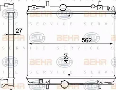 HELLA 8MK 376 767-141 - Radiator, mühərrikin soyudulması furqanavto.az