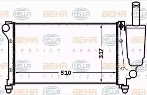 HELLA 8MK 376 767-741 - Radiator, mühərrikin soyudulması furqanavto.az