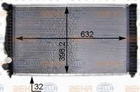 HELLA 8MK 376 704-924 - Radiator, mühərrikin soyudulması furqanavto.az