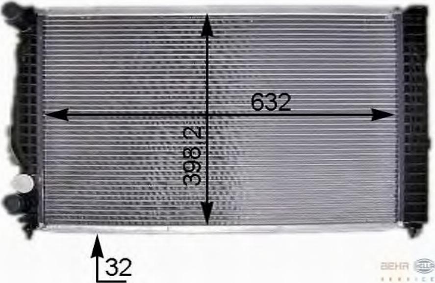 HELLA 8MK 376 704-921 - Radiator, mühərrikin soyudulması furqanavto.az