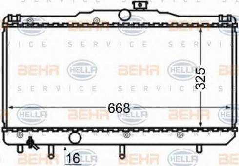 HELLA 8MK 376 704-554 - Radiator, mühərrikin soyudulması furqanavto.az