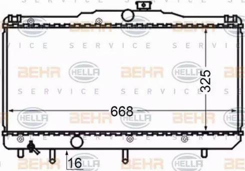 HELLA 8MK 376 704-551 - Radiator, mühərrikin soyudulması furqanavto.az