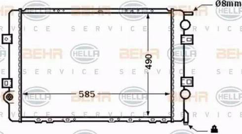 HELLA 8MK 376 704-621 - Radiator, mühərrikin soyudulması furqanavto.az