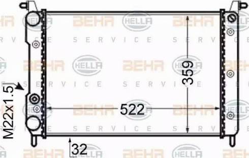 HELLA 8MK 376 704-784 - Radiator, mühərrikin soyudulması furqanavto.az