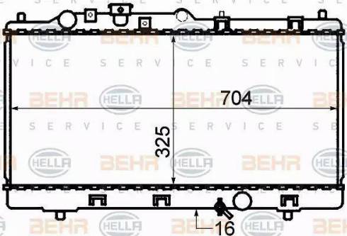 HELLA 8MK 376 705-541 - Radiator, mühərrikin soyudulması furqanavto.az