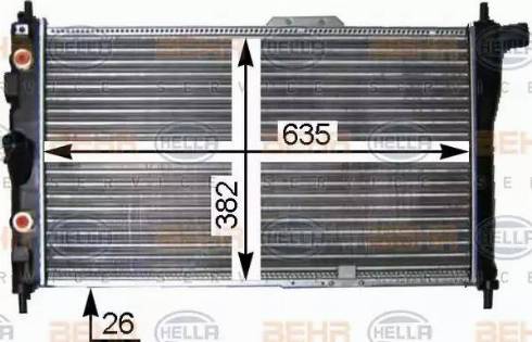 HELLA 8MK 376 705-581 - Radiator, mühərrikin soyudulması furqanavto.az